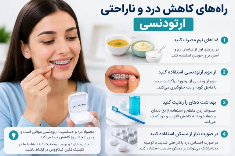 راه های کاهش درد و ناراحتی بعد از ارتودنسی