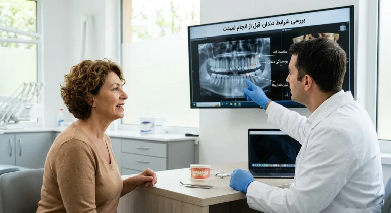 معاینه دندان قبل از لمینت