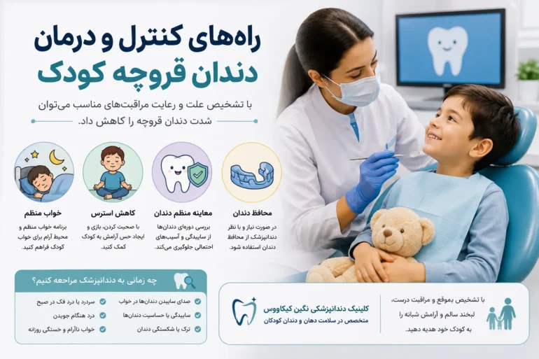 درمان و کنترل دندان قروچه کودک