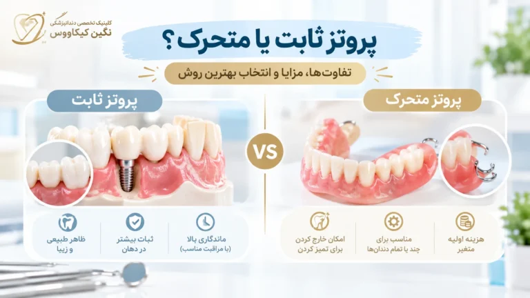 مقایسه پروتز ثابت و متحرک دندان برای جایگزینی دندانهای ازدسترفته